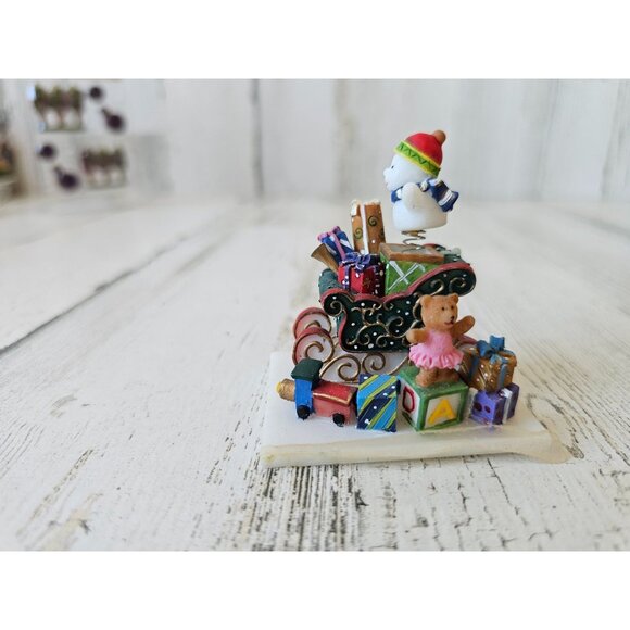 Owell? Toys sleigh snowman village accessory people bobble - Picture 2 of 9
